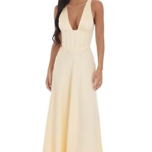 Elegant Cream Evening Gown